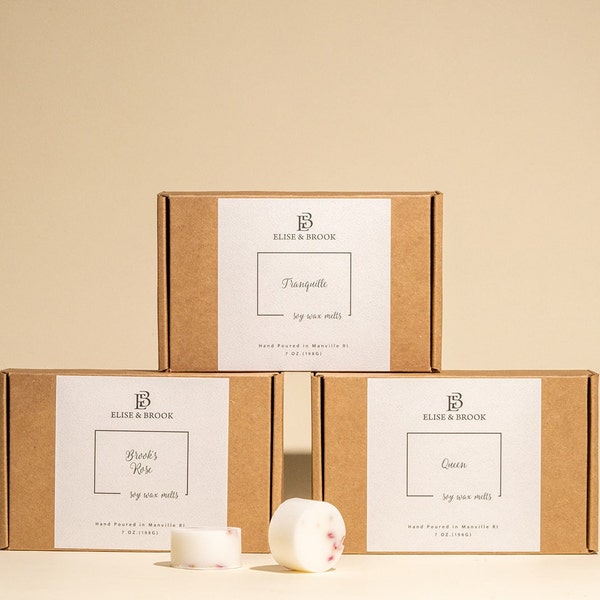 Wax Tarts, Coconut WAX MELTS, ESSENTIAL Oil Blends, Scentsy Wax Melts, Lavender Lemon Balm Round Shape Soy Wax Melts in a Box