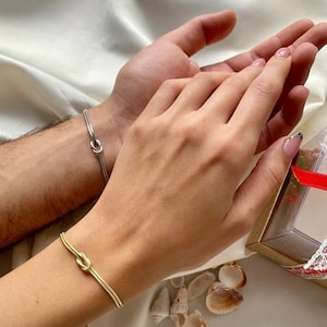 Liebesknoten Paare Armband Set Passende Armbänder für Paare Handgefertigter Schmuck Beziehungs-Armband Infinity Armband Bild 3