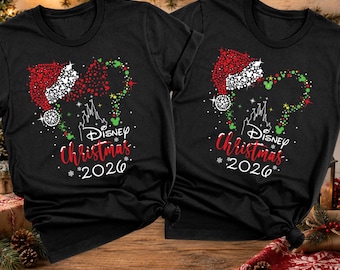 Disney Christmas 2026 Shirts Custom Disneyworld Family Shirt, Custom Disneyland Family Vacation Tee, Christmas Shirts Vacation Disney Shirts