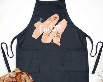 Delantal de cocina personalizado, delantal personalizado para mujeres y hombres, delantal de repostería personalizado, delantal de pastelero, delantal con nombre personalizado, delantal de chef