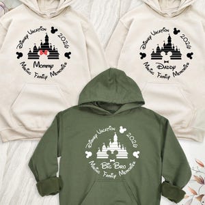 Custom Disneyland Hoodie Disney Mom Dad Custom Name Family Sweatshirts, Disney Family Vacation Sweatshirt, Magical Disney World Long Sleeves image 1