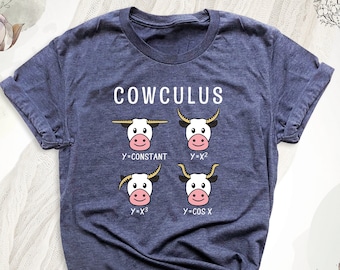 Cowculus Funny Math Teacher Shirt, Math Teacher Tee Tee, Math Men's Women's Shirt, Geometry Teacher Tees, Funny Science Math Lover T-Shirt