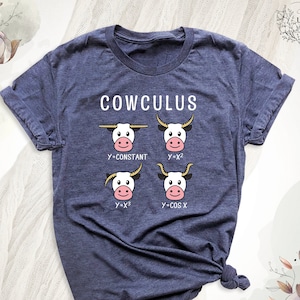 Cowculus Funny Math Teacher Shirt, Math Teacher Tee Tee, Math Men&#39;s Women&#39;s Shirt, Geometry Teacher Tees, Funny Science Math Lover T-Shirt