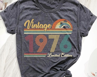Birthday 1976 Vintage Original Parts Shirt 50th Birthday Tshirt, Birthday Party Shirt, 50th Birthday Shirt, Shirts For Women Men, 1976 Shirt