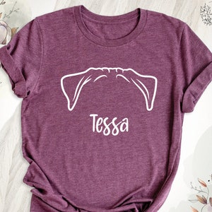Personalized Dog Ears Shirt, Custom Dog Ears With Name T-Shirt, Dog Dad Dog Mama Tshirt, Dog Lover Tee Tee, Tees For Dog Owners Outfit