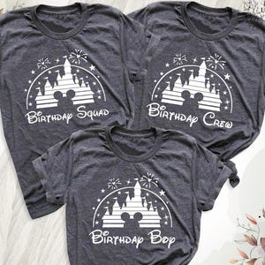 Disney Birthday Custom Shirt Girl Boy Tee, Disney Birthday Party T-Shirt, Disney Trip Family Bday Shirt, Disney Crew Shirt, Disney Squad Tee