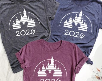2026 Disney Family Trip Tee Shirts, Custom Disney T-Shirt, Disney Vacation Shirts, Disney 2026 Family Vacation Tee, Disneyworld 2026 Shirt
