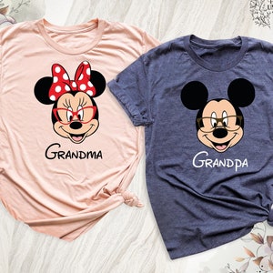 Disney Grandma Grandpa Family Trip Shirts, Custom Disney Nana Papa Tee, Grandparents Disneyland T-Shirt, Mickey Minnie Shirt, Disney Outfit