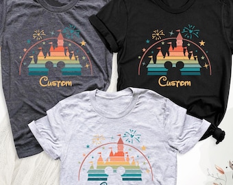Custom Disney Trip Shirt Disneyland Family Vacation 2026 T-Shirt, Personalized Disney Matching Family Tees, Disneyworld Group Squad T-Shirts