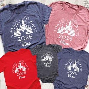 Disney Family Vacation 2025 Matching Shirts, Disney Family Shirts, Disney Squad Shirts, Disney Castle Shirts, Personalized Disney Trip Shirt