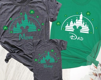 Disney Trip Family St Patricks Day Shirt, Family Disneyworld Saint Patrick Tee, Disneyland Patrick T-Shirt, Disney Lucky Tee, Shamrock Shirt