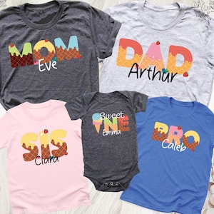 Ice Cream Birthday Sweet Family Shirts, Custom Mom Dad Bro Sis Family Ice Cream Birthday Tee, Family Matching Ice Cream Shirt, Ice Cream Tee