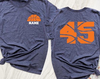 Personalized Basketball Mom Shirt, Basketball Mom Tee With Kid Name Number, Custom Basketball Mom Shirts, Basketball Mom Shirt, Game Day Tee