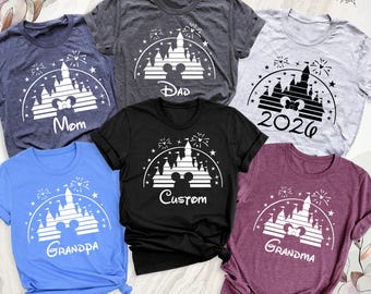 Custom Disney Family Trip 2026 T-Shirt, Vacation Disney Tee Shirt, Disney Castle 2026 Shirts, Disney 2026 Family Trip Tee, Disney Family Tee