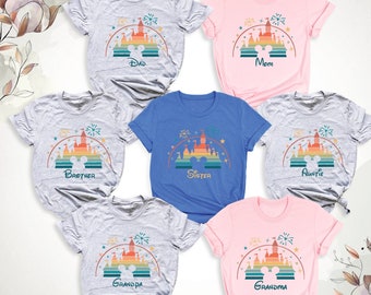 Disneyworld Family Shirts, Disney Family Shirts, Matching Disney T-Shirts, Personalized Disney Tee Tees, Disneyland Family Trip Squad Shirt