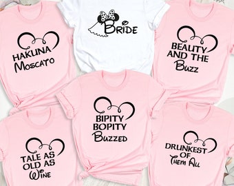 Disney Bridal Party Shirts, Disney Bachelorette Party T-Shirt, Disney Bachelorette Matching Tee, Disney Bride Shirt, Disney Bridesmaid Shirt