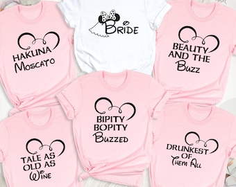 Disney Bridal Party Shirts, Disney Bachelorette Party T-Shirt, Disney Bachelorette Matching Tee, Disney Bride Shirt, Disney Bridesmaid Shirt
