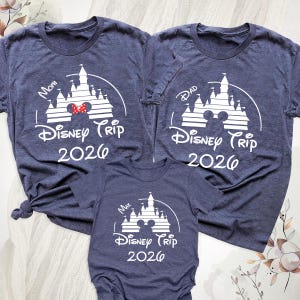 Camiseta personalizada de viaje a Disney 2026. Camiseta personalizada de vacaciones familiares en Disney, camiseta a juego de Disneyworld 2026, camiseta de Disneyland, camisetas de cumpleaños de Disney. imagen 4
