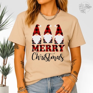 Merry Christmas Gnomes Shirt, Christmas Three Gnomes Cousin Shirt, Christmas T-shirt For Family, Christmas Top Family Matching Clothing