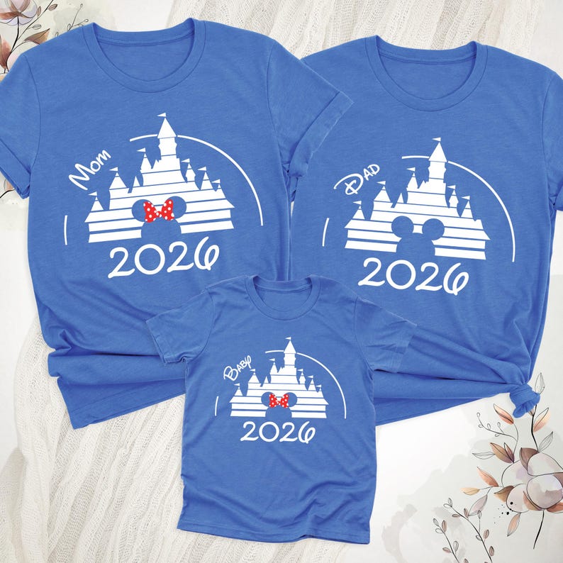 Camiseta personalizada de viaje a Disney 2026. Camiseta personalizada de vacaciones familiares en Disney, camiseta a juego de Disneyworld 2026, camiseta de Disneyland, camisetas de cumpleaños de Disney. imagen 5