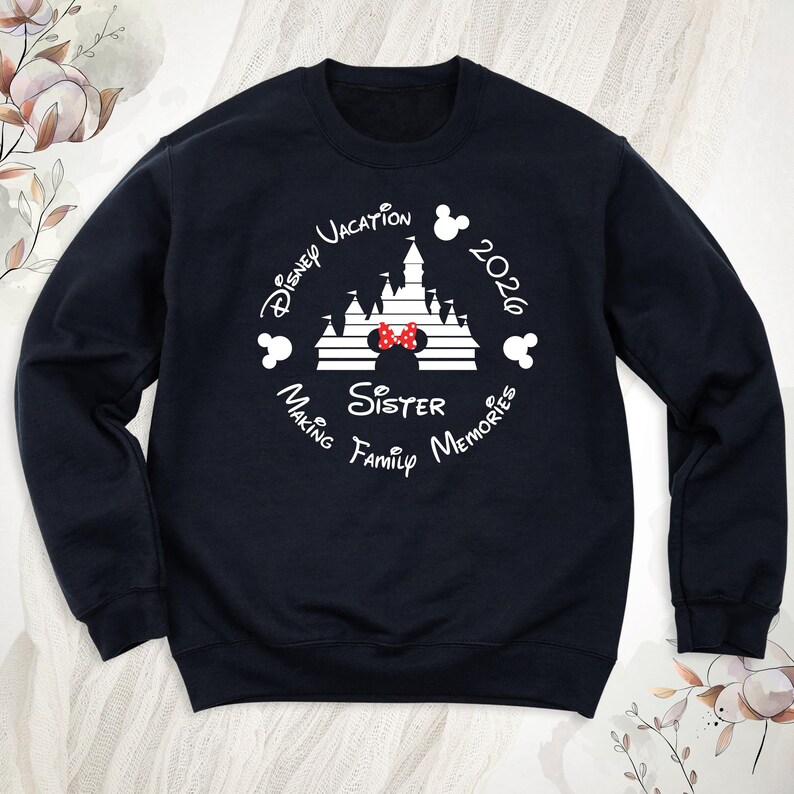Custom Disneyland Hoodie Disney Mom Dad Custom Name Family Sweatshirts, Disney Family Vacation Sweatshirt, Magical Disney World Long Sleeves image 11