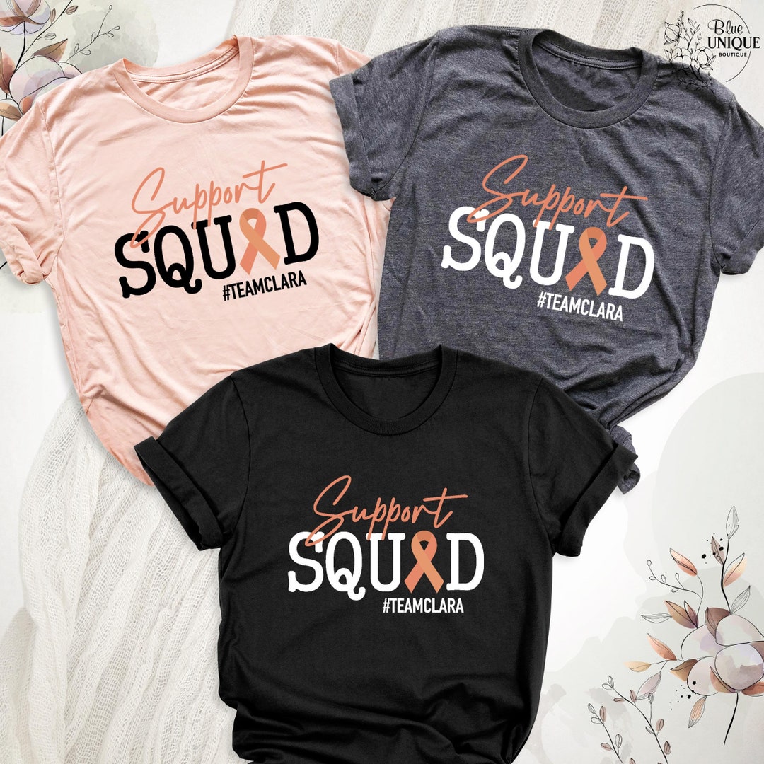 Support Squad Uterine Cancer Awareness Team Shirts, Endometrial Cancer ...