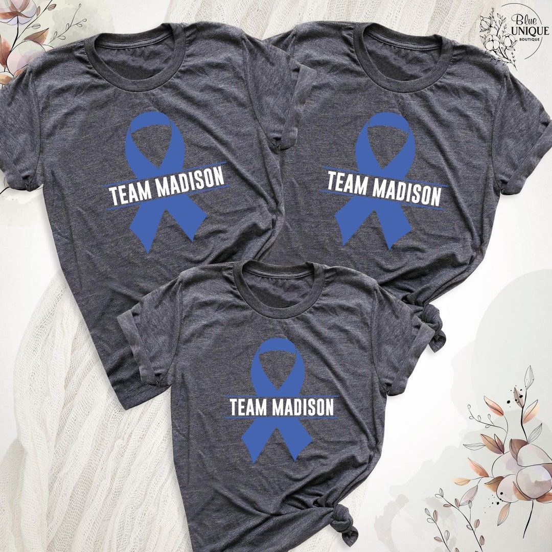 Colorectal Cancer Colon Cancer Blue Ribbon Awareness Shirt, Colon ...