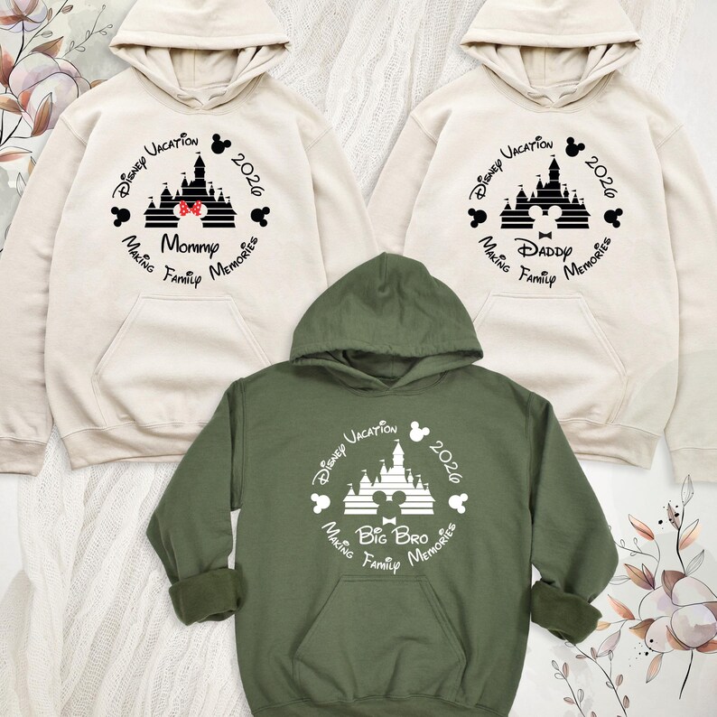 Custom Disneyland Hoodie Disney Mom Dad Custom Name Family Sweatshirts, Disney Family Vacation Sweatshirt, Magical Disney World Long Sleeves image 10