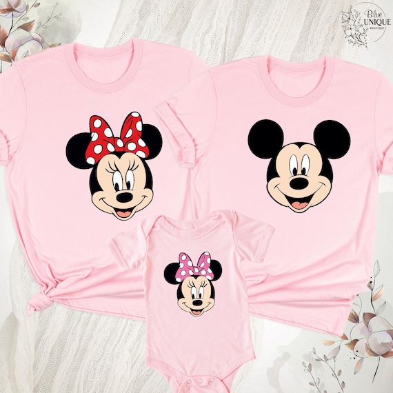Disney Matching Shirt, Minnie Face Tee Mickey Shirt, Family 2026