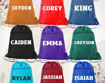 Custom Text Backpack, Personalized Bags, Custom Logo Bag, Custom Gym Bag, Custom Backpack, Sport Drawstring Bags, Custom Backpack Drawstring