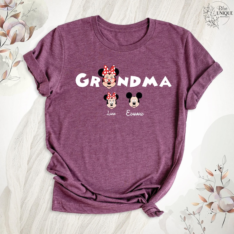 Camiseta personalizada con nombre de abuela de Disney para niños, camiseta personalizada con nombre de viaje familiar de Disney, camiseta de Disney para abuelo, tío, tía, nana, papá, abuela imagen 8