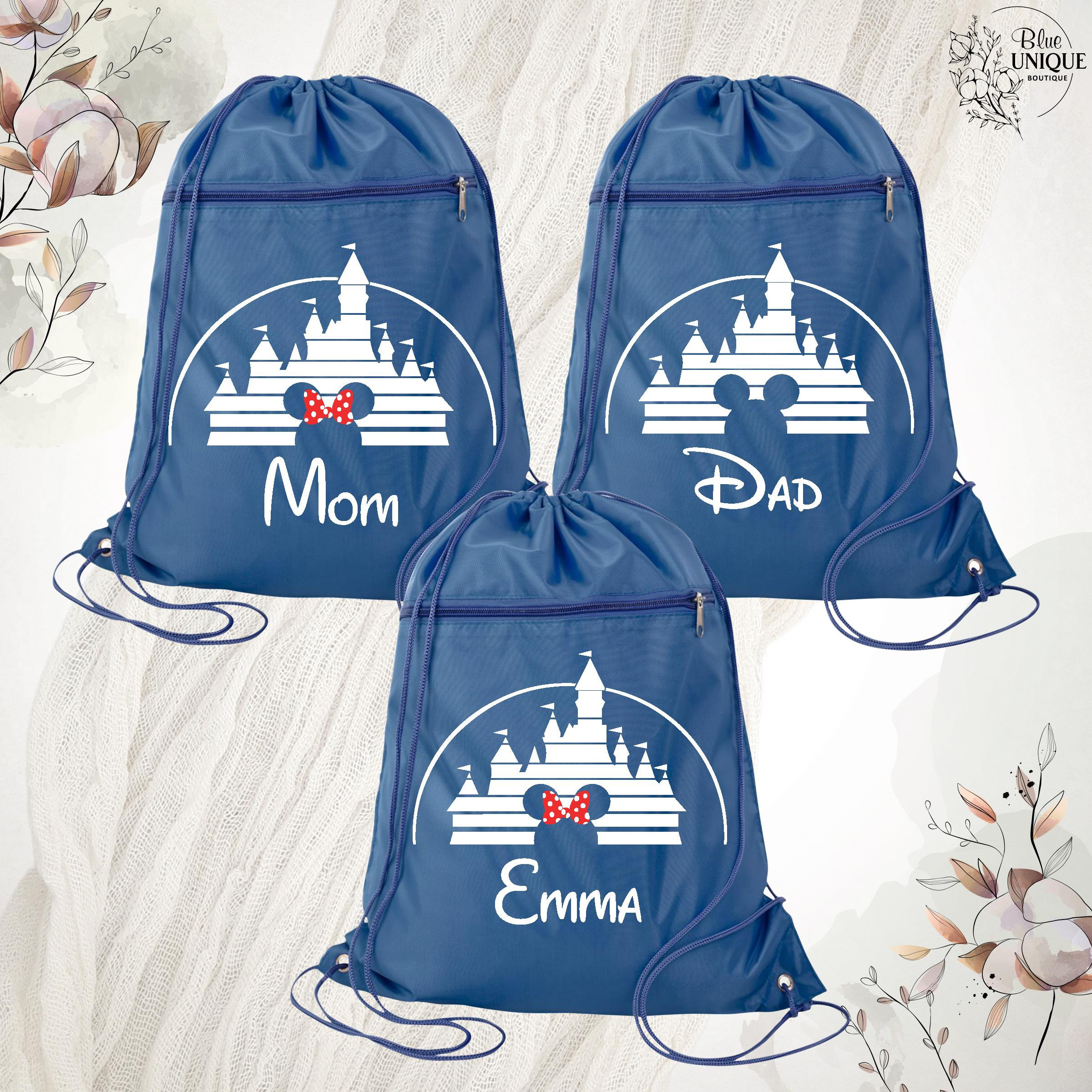 ?DISNEY INTERNSHIP DRAWSTRING NYLON BACKPACK Vintage Disney Drawstring Bag Mickey Mouse & Friends 2007  main image 4