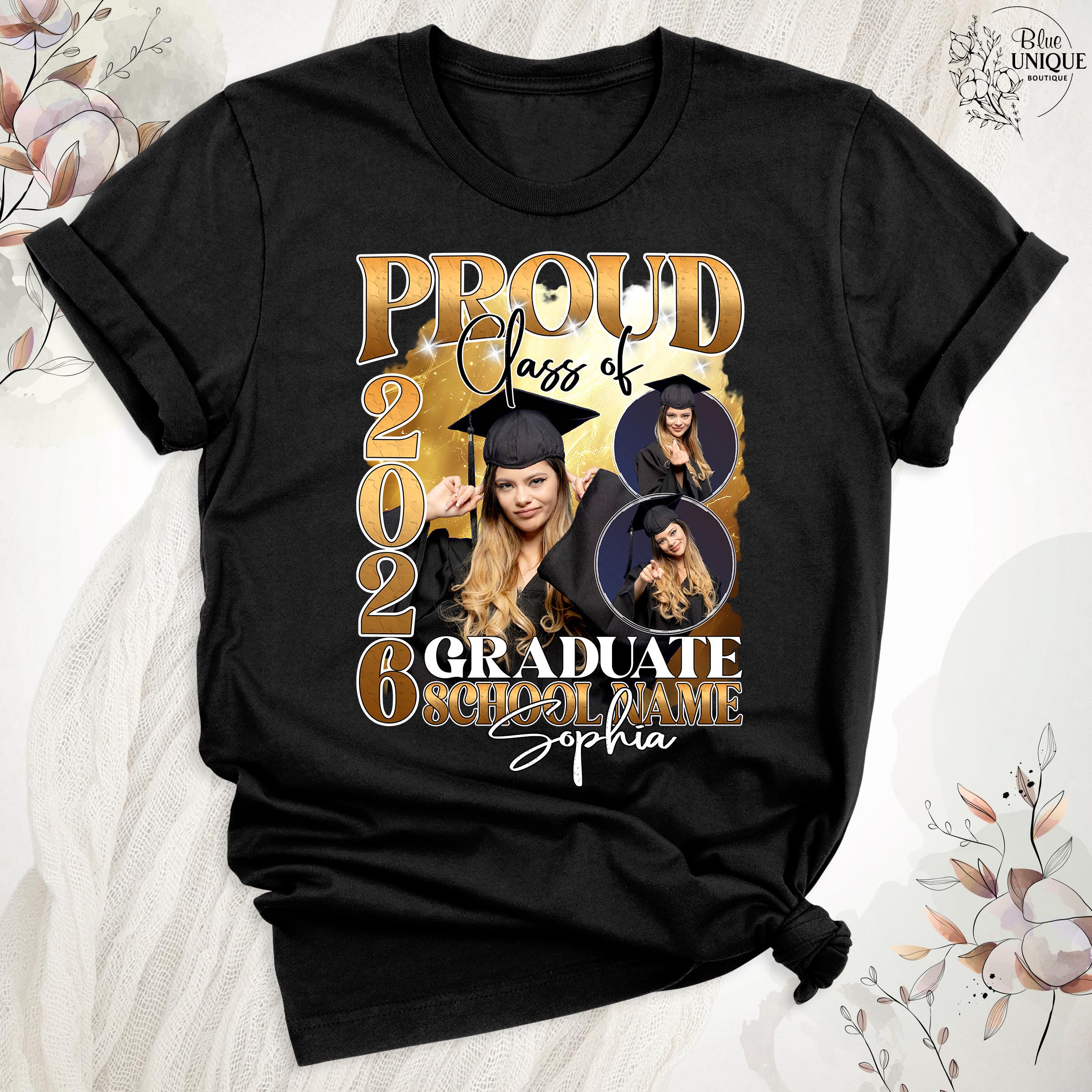 Graduation Custom Photo Shirt, Grad Family Matching Tees Graduation ...