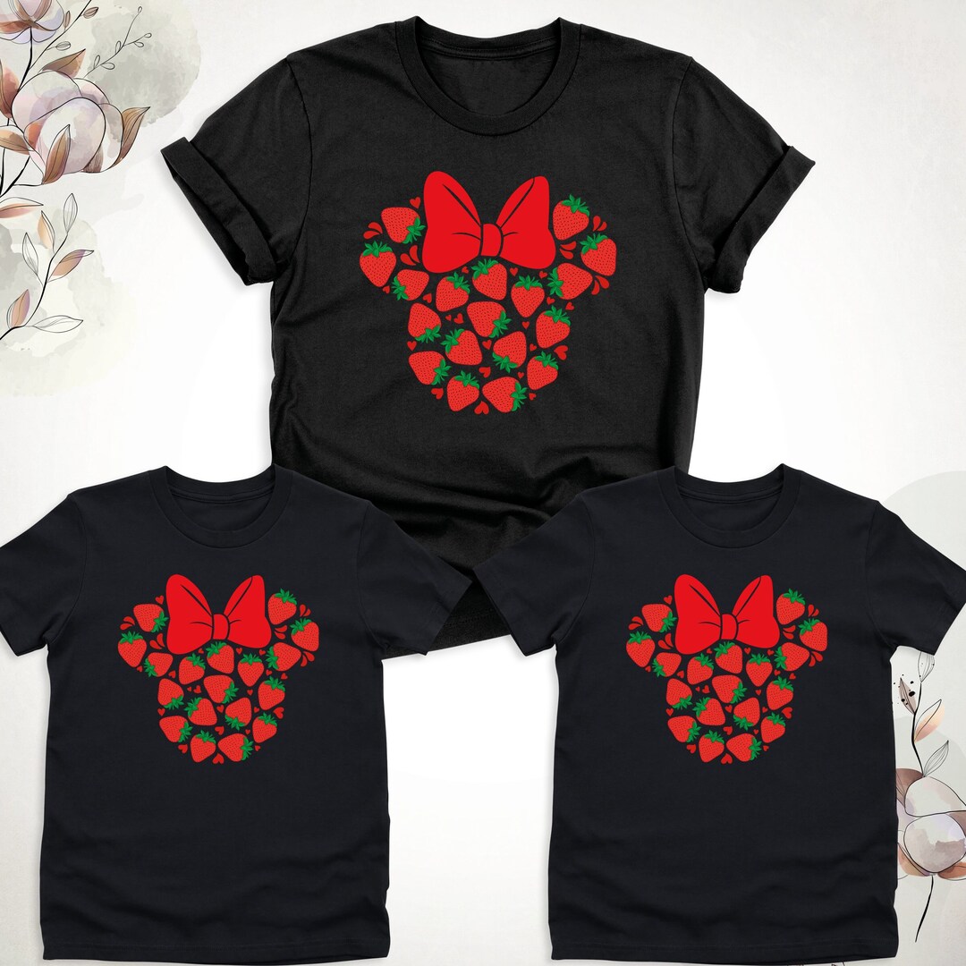 Strawberry Minnie Mouse Head Mommy and Me Shirts, Disney Mommy and Me ...