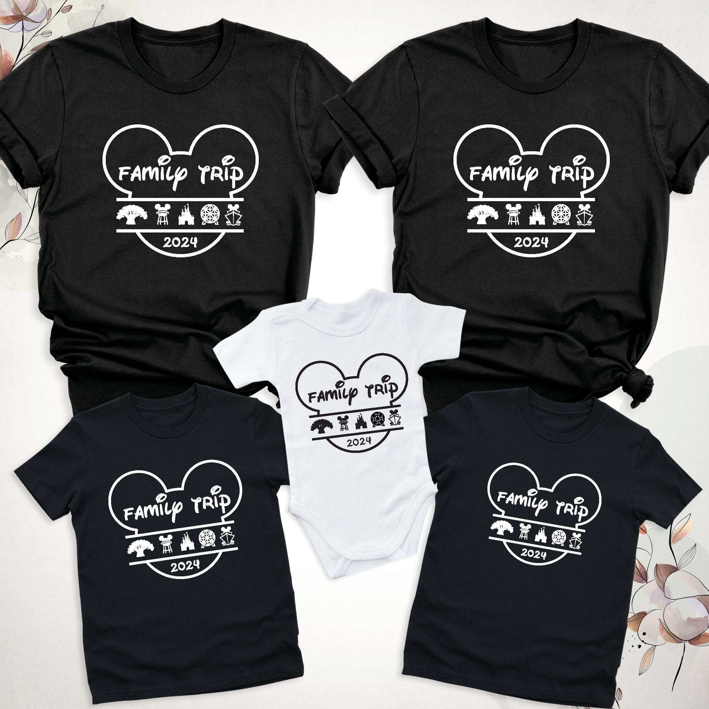 Disney Family Trip 2024 Shirts, Family Disneyland Shirt, Minnie And Mickey 2024 T-Shirt