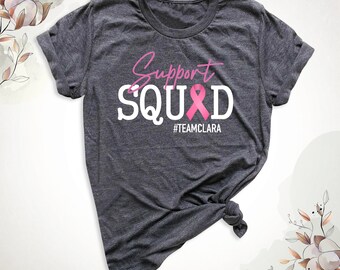 Zylkor Women's Breast Cancer Awareness Shirt – Pink Ribbon Support Squad Tee - View #6