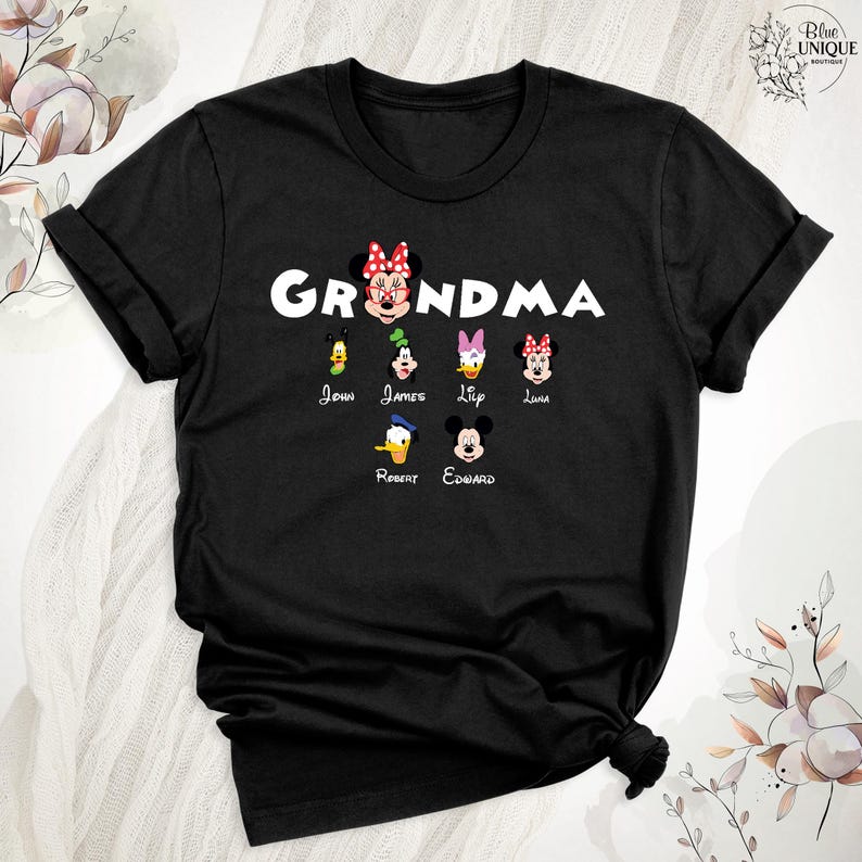 Camiseta personalizada con nombre de abuela de Disney para niños, camiseta personalizada con nombre de viaje familiar de Disney, camiseta de Disney para abuelo, tío, tía, nana, papá, abuela imagen 5