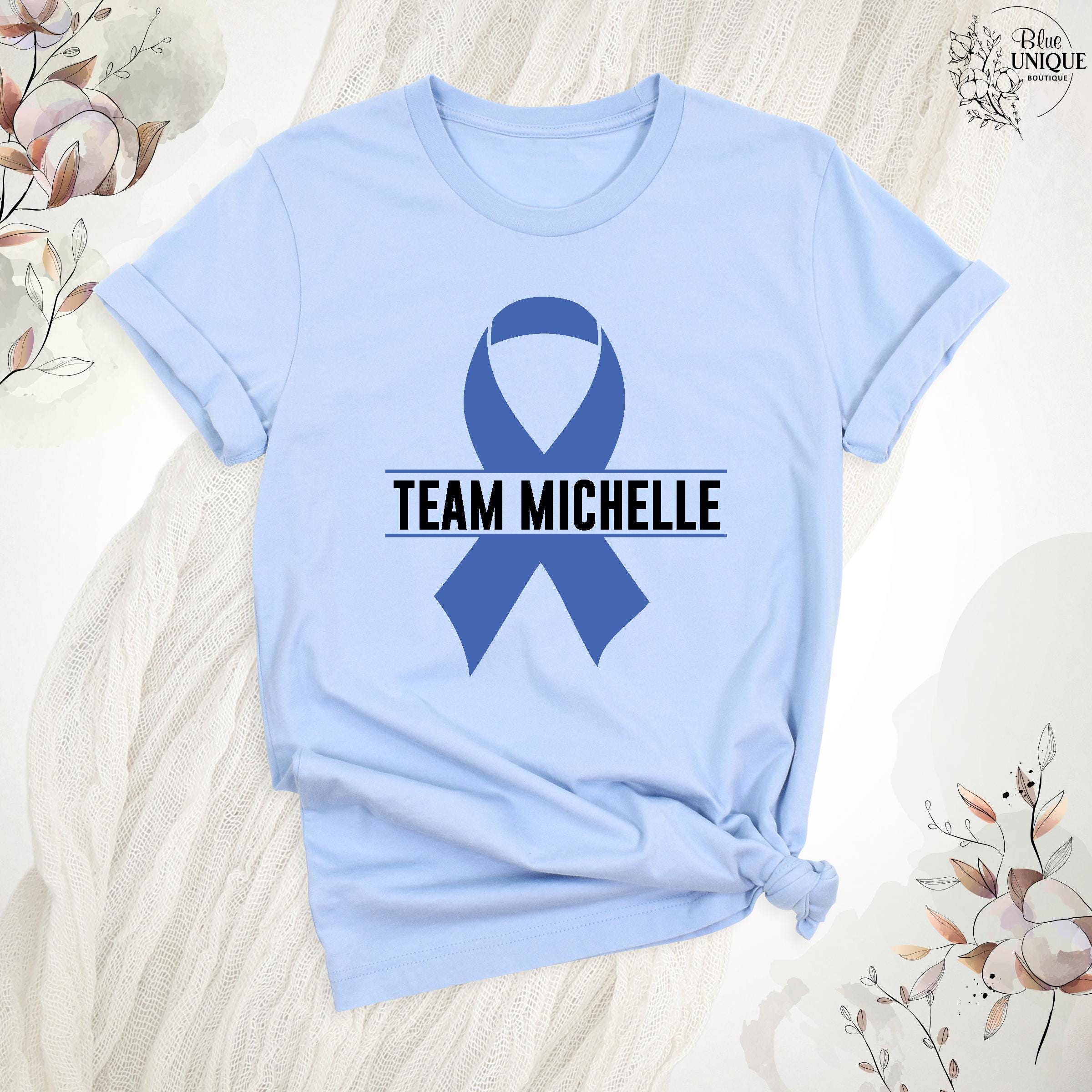 Colorectal Cancer Colon Cancer Blue Ribbon Awareness Shirt, Colon ...