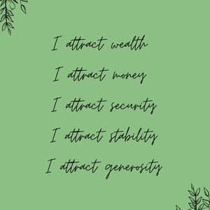 I attract manifest mantra, manifest poster, pinterest aesthetic digital download