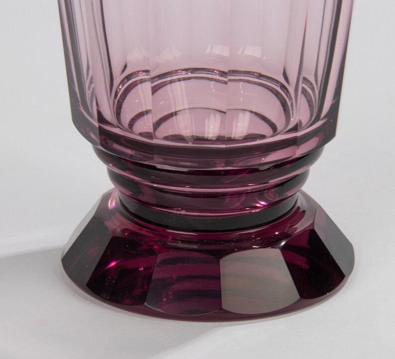 Juego de licores / ponches de cristal Art Deco de 6 piezas Val Saint Lambert imagen 7