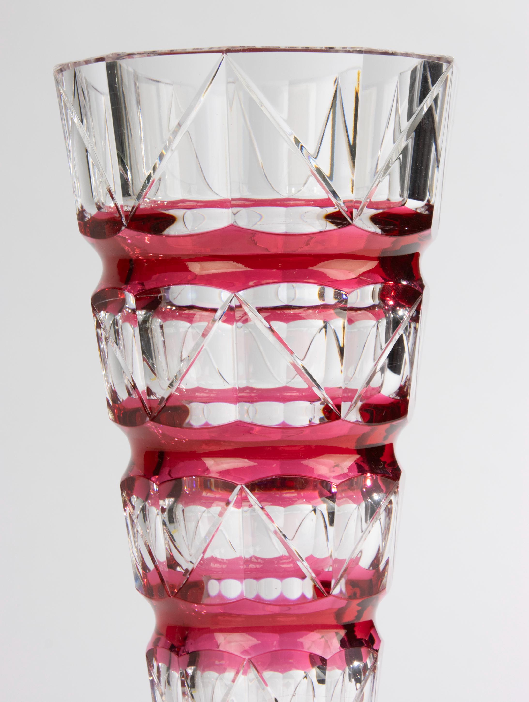 Vase - Val Saint Lambert - Crystal - Etsy