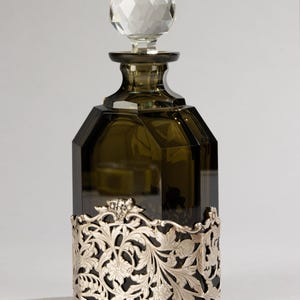 Crystal Decanter with Silver Mount