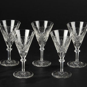 Set of 5 Crystal Glasses - Val Saint Lambert - Eurydice