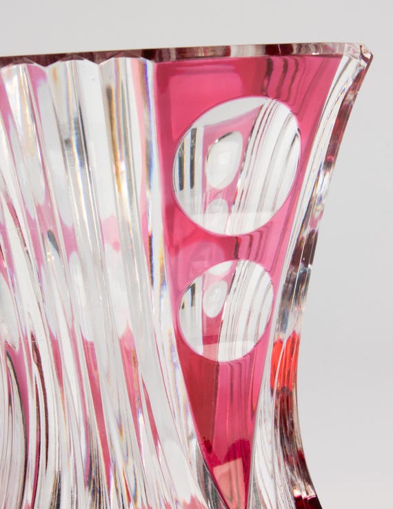 Vase - Val Saint Lambert - Crystal - Etsy Israel