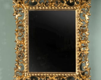 Antique Mirror Frame - Stucco on Wood - Gilded