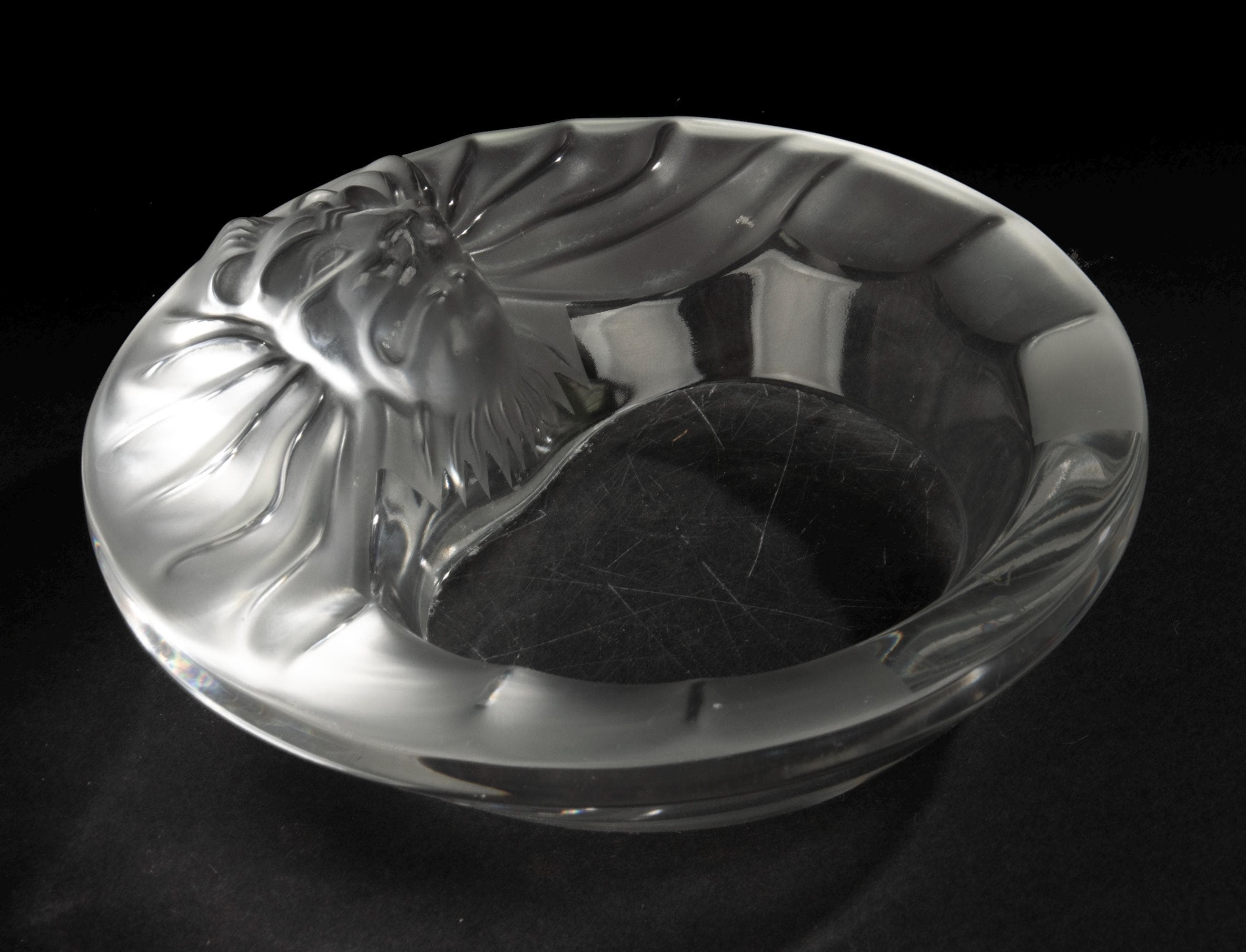 未使用品　ラリック　クリスタルガラストレイ　ライオン　獅子 Lalique Lion Head - Etsy