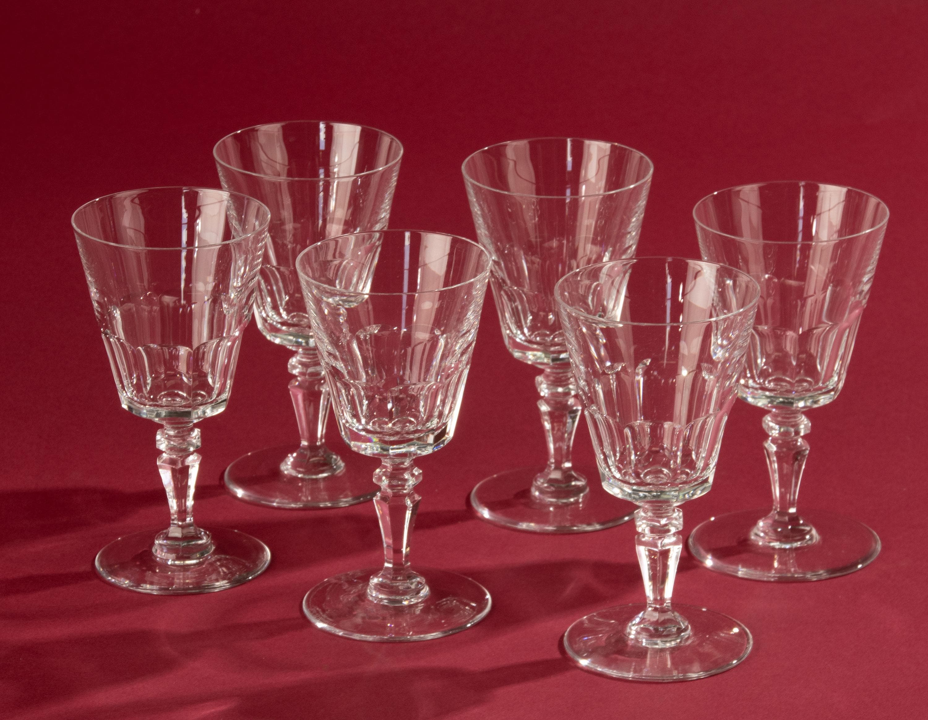Set of 6 Wine Glasses - Val Saint Lambert - Faraday - Etsy Canada