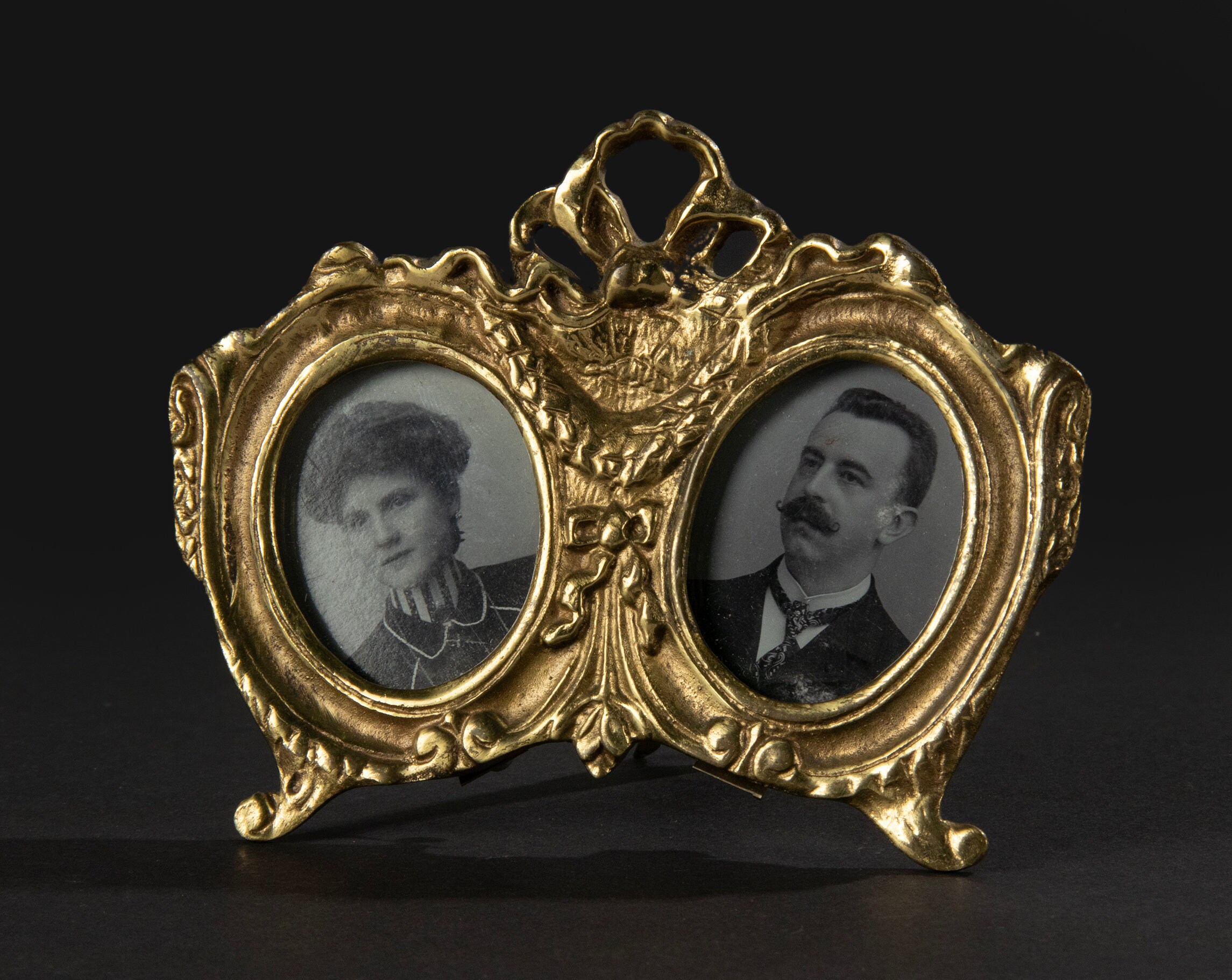 Antique Louis XVI Style Brass Double Picture Frame Etsy