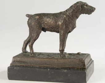 Small Antique Bronze Figurine - Dog