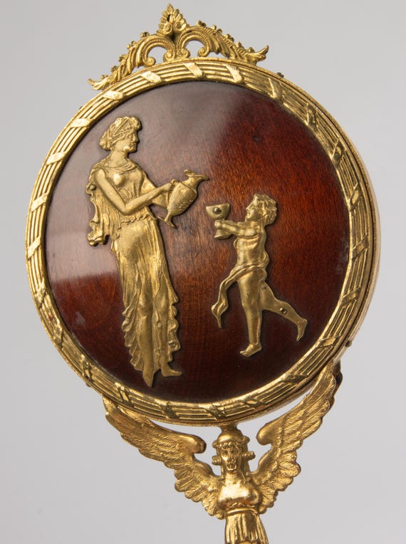 Antique Bronze Hand Mirror - Etsy Canada